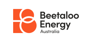 The logo for Beetaloo Energy Australia, featuring a stylized orange letter B next to the company name in black text.