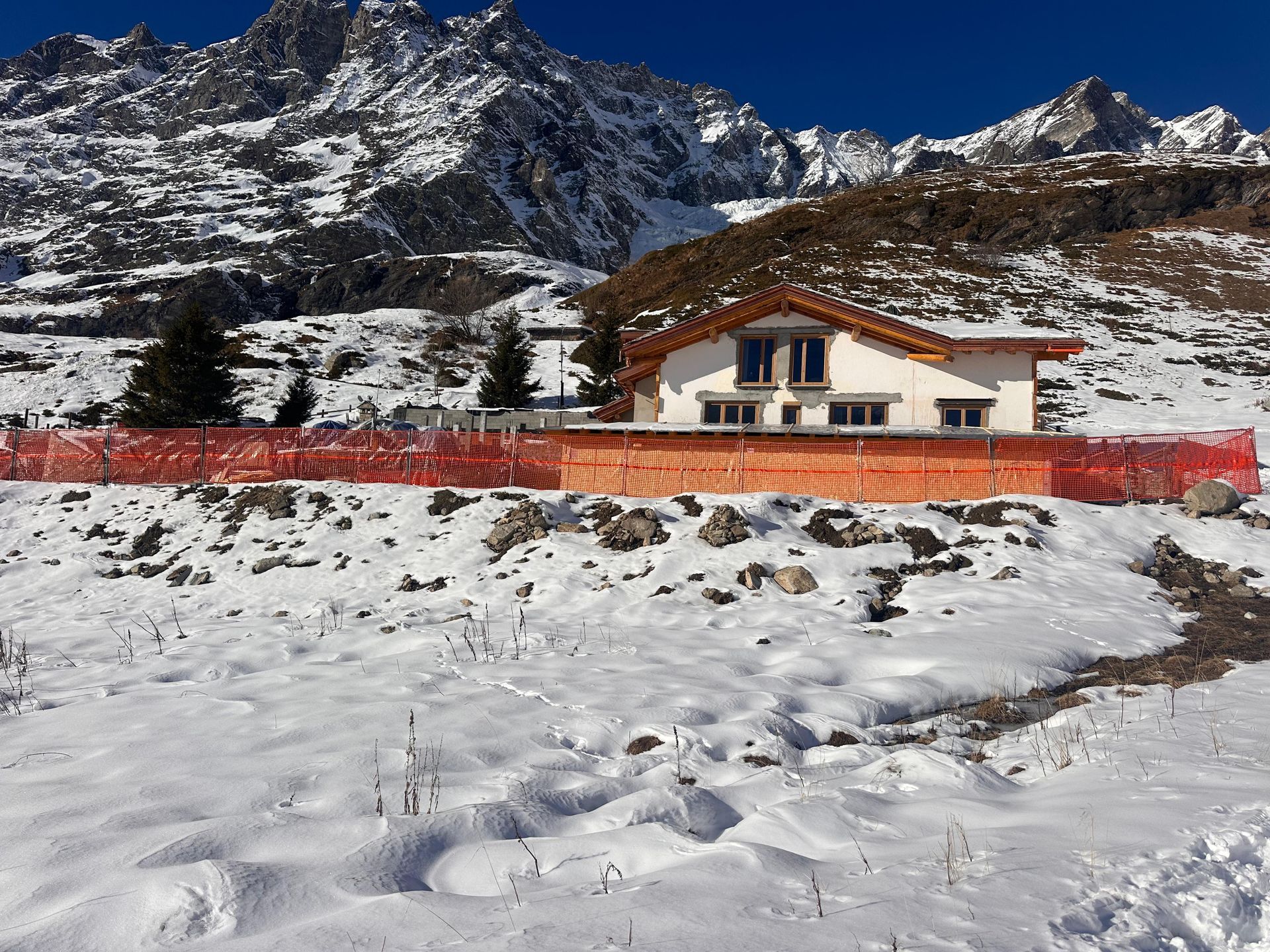 Picture from the slope of the building site