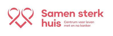Logo for Samen Sterk Huis: two connected pink ribbons forming a heart, with text 
