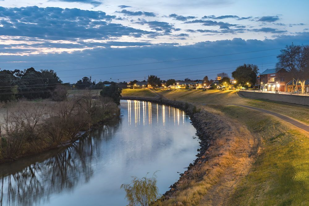 A River Runs Through A Residential Area At Night — RIP IT UP Reading in Maitland, NSW
