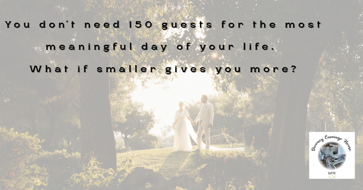 Intimate wedding venue Missouri Downey Carriage House Adrian MO small wedding planning