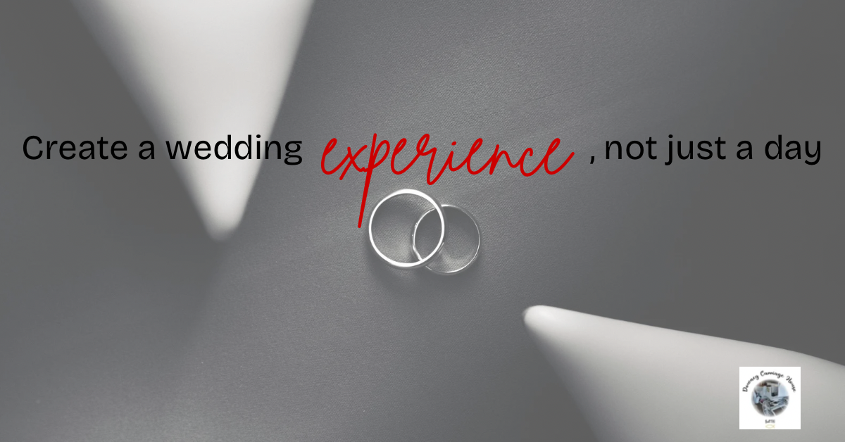 Two wedding rings on a gray surface with the text Two wedding rings on a gray surface with the text
