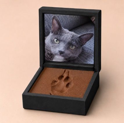 Framed pet photo and paw print keepsake honor beloved companion in Albuquerque, NM.
