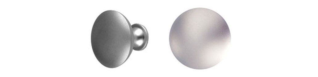 Chantarelle Round Knob, Matte Nickel, 1-1/4