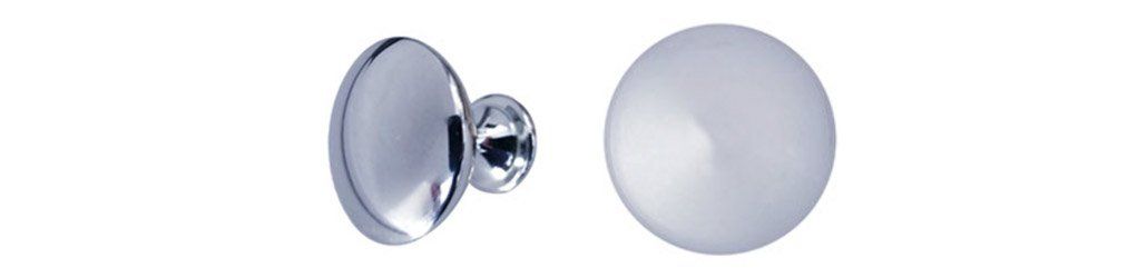 Chantarelle Round Knob, Polished Chrome, 1-1/4