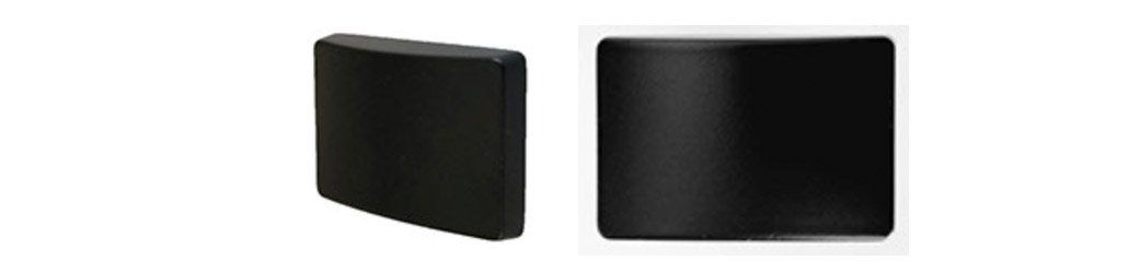 Soft Square Knob, Black, 1-1/2