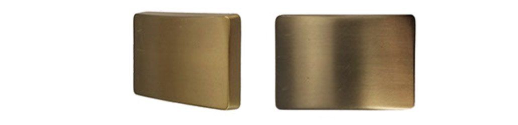 Soft Square Knob, Matte Gold, 1-1/2