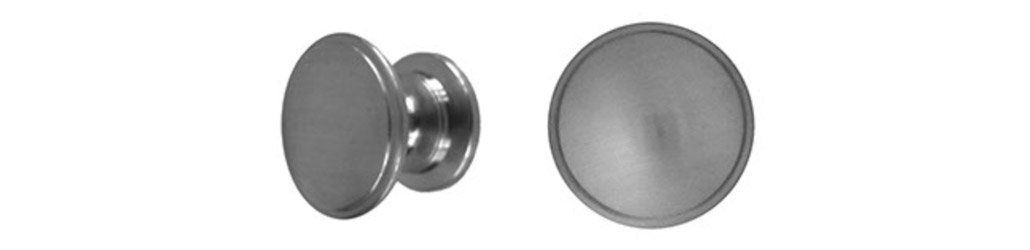 Detailed Round Knob, Satin Nickel, 1-1/4