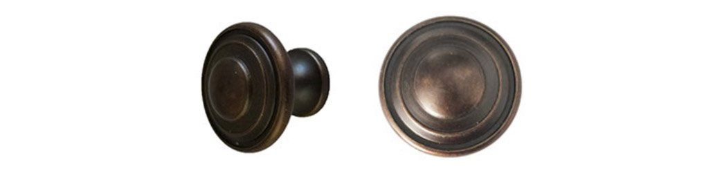 Detailed Round Knob, Oil Rubbed Bronze, 1-1/4