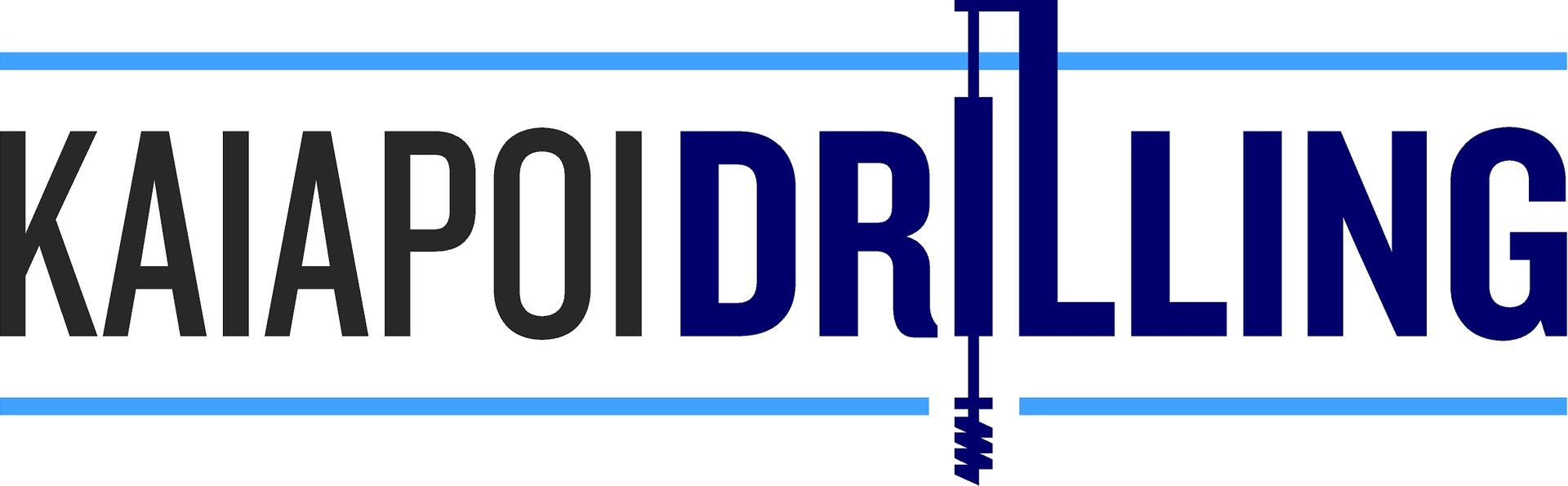 a logo for kaiapoidrilling with a screw in the middle
