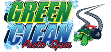 Green Clean Auto Spa Logo with Turbo the Turtle