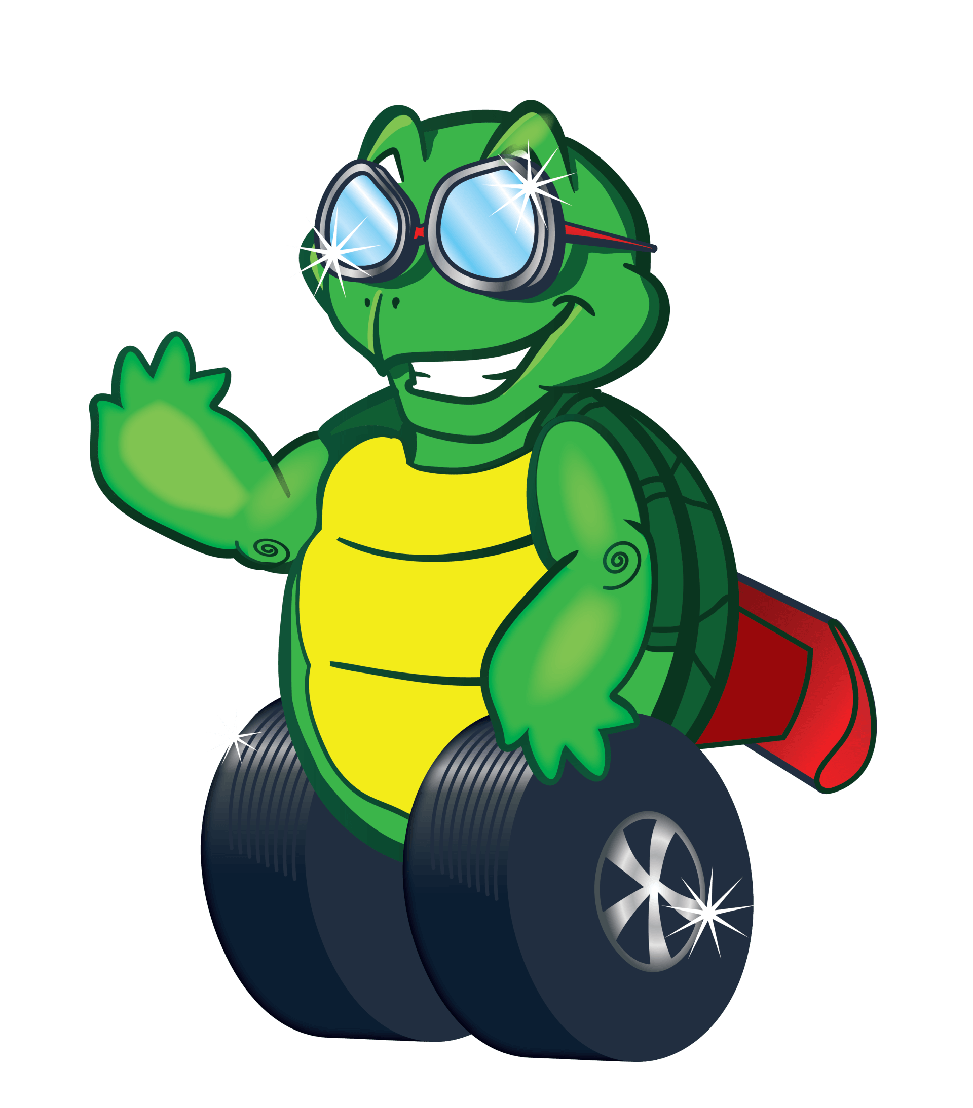 green clean auto spa turtle logo