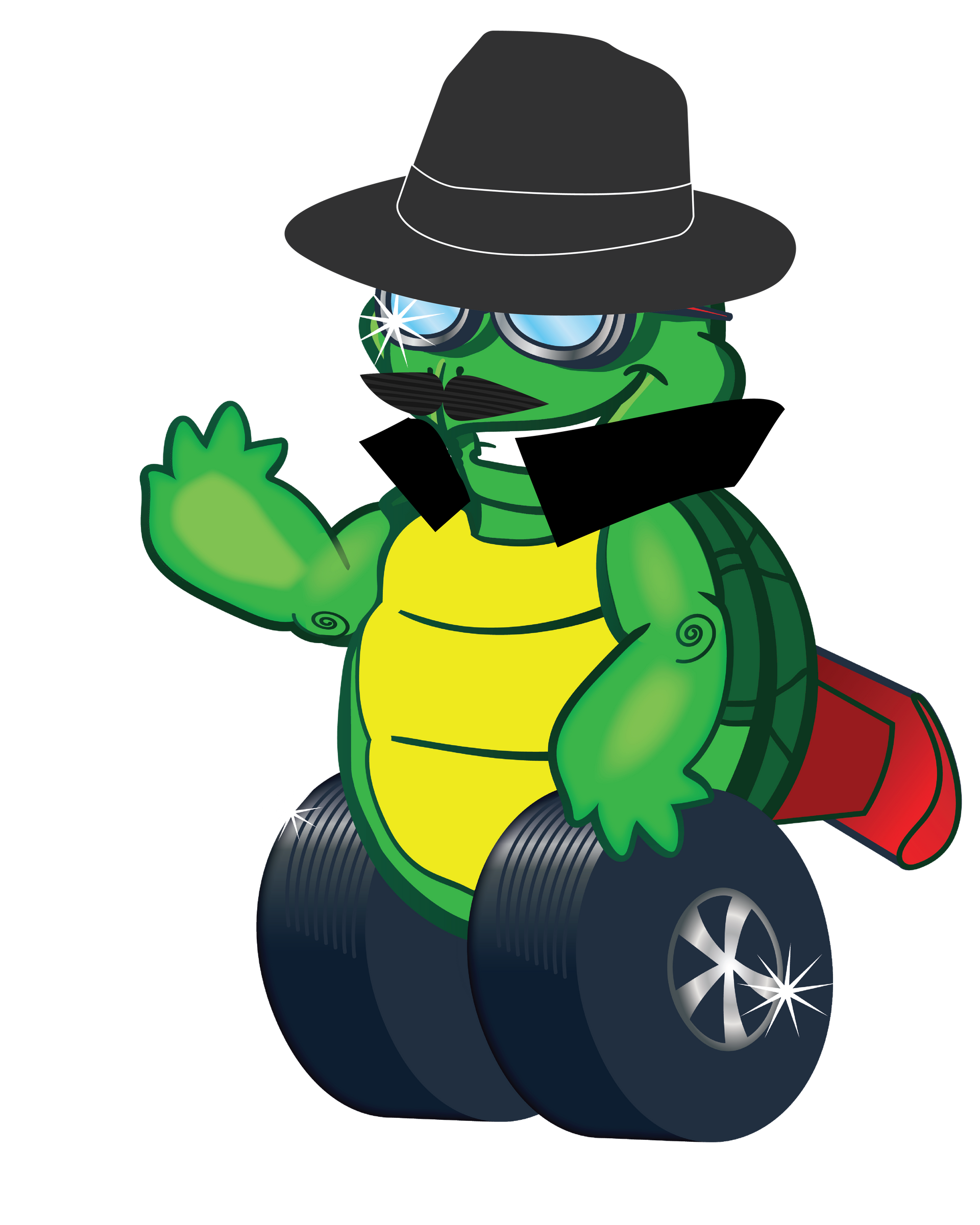 green clean auto spa turtle logo