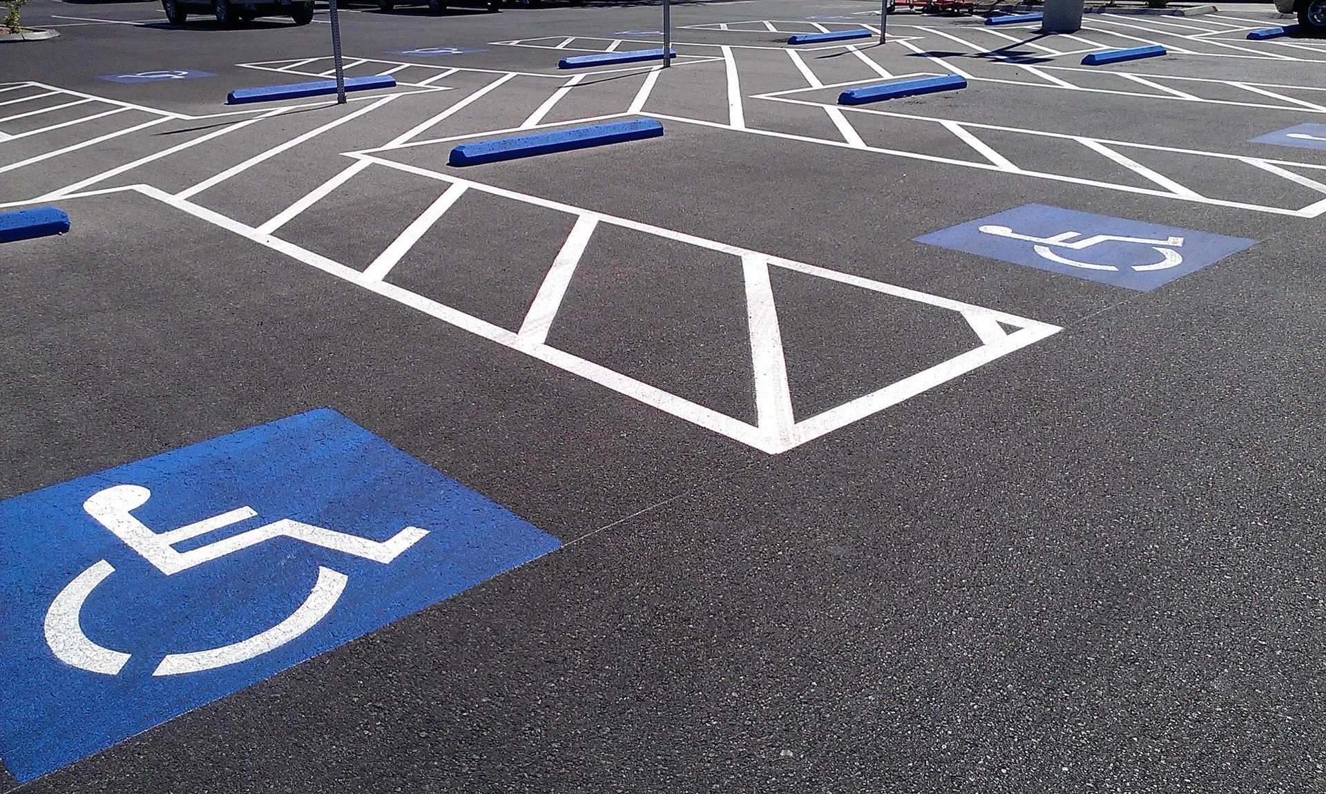 Newly Striped Parking Lot