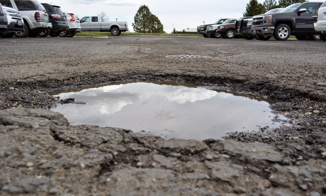 Pothole In Parking Lot