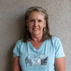Woman in blue 