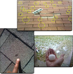 We specialize in wind, hail & storm damage roof repairs
