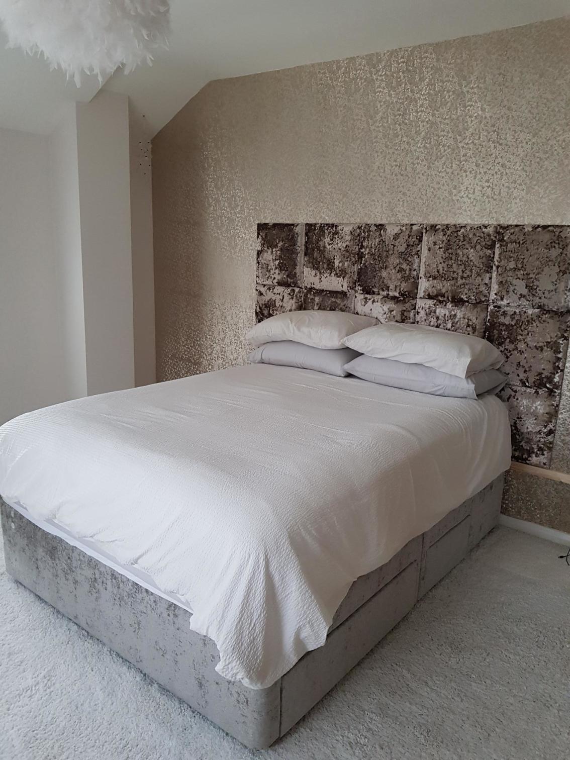 Stylish headboards and soft furnishings