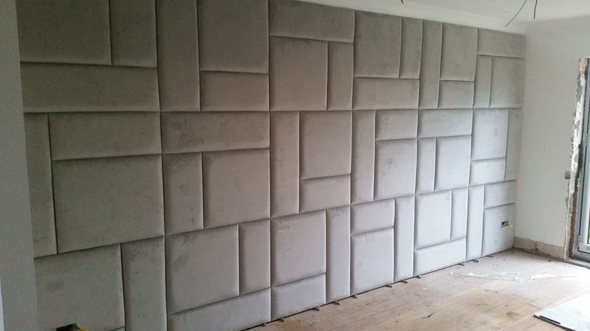 Leather wall tiles The Leicester Headboard Co