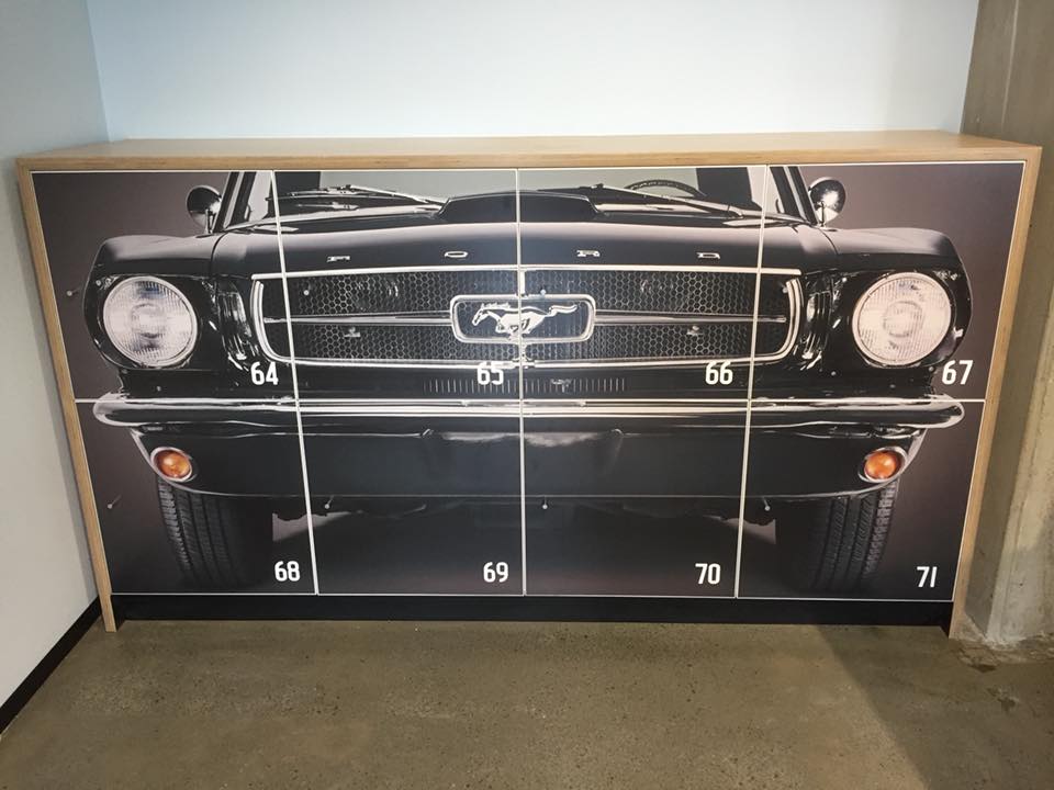 Wall Panel with Car Printed Design — Solarmaster Brisbane in Murarrie, QLD