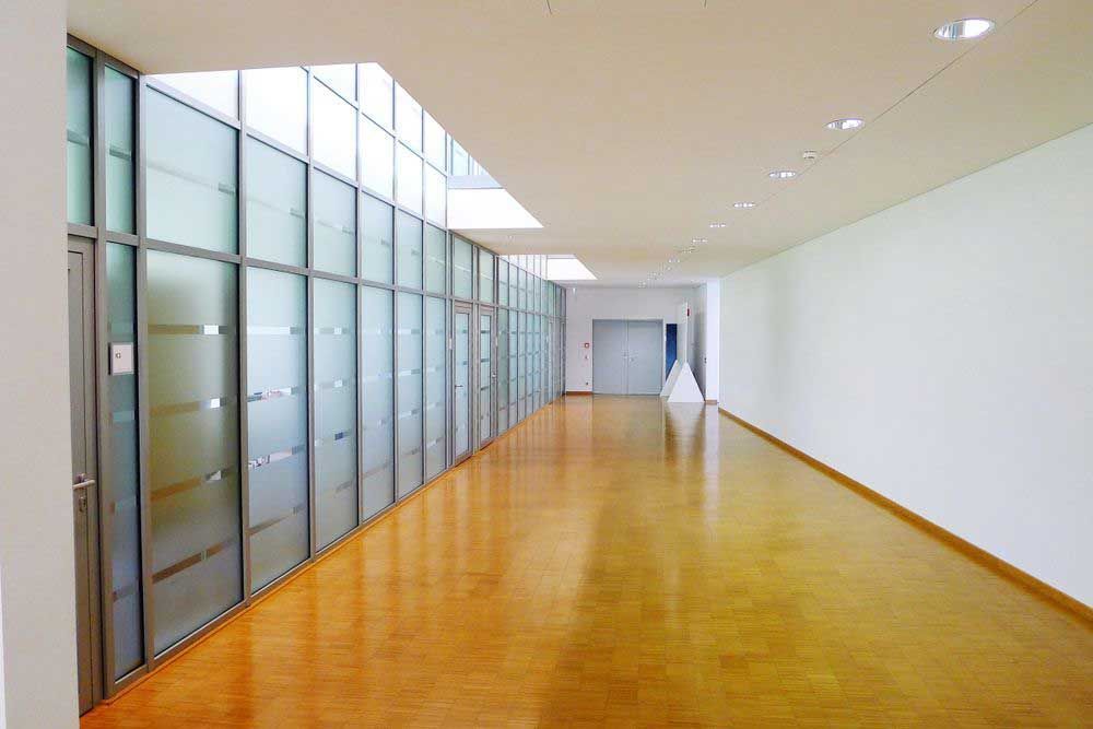 Frosted Glass Partition In An Office