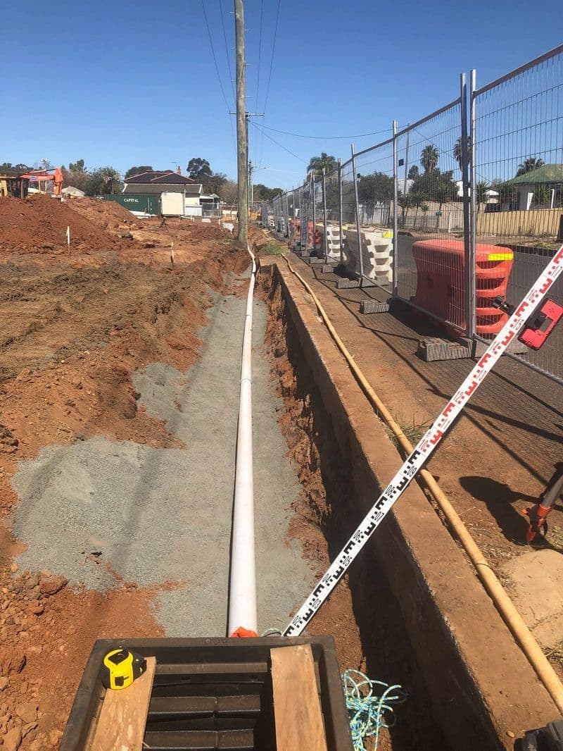 Installing Electrical Wires Underground — Electricians in Dubbo, NSW