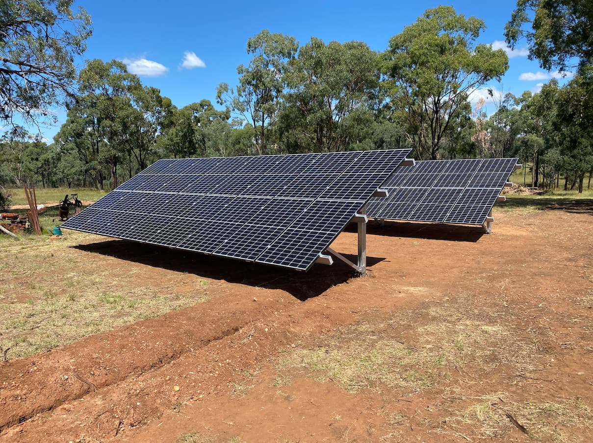 Solar Panels  On ground — Electricians in Dubbo, NSW