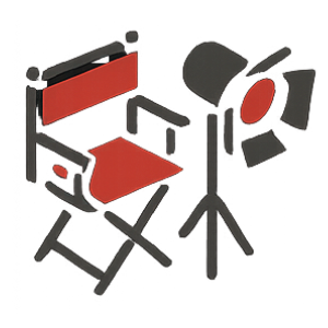 Eine Ikone aus Regiestuhl und Scheinwerfer.