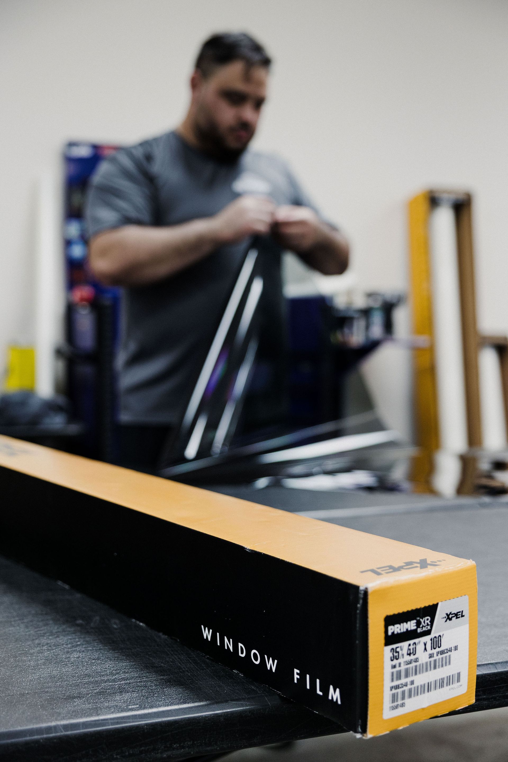 gray car window tinting