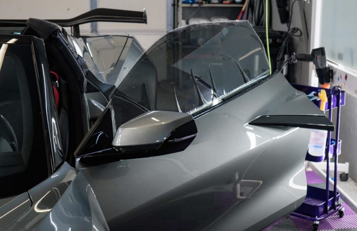 gray car window tinting