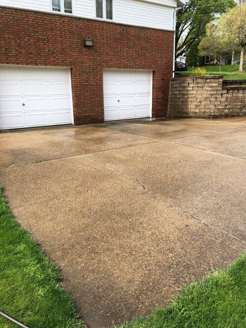 Before Cleaning Of Driveway — Homer City, PA — Awesome Exteriors Pressure Washing LLC
