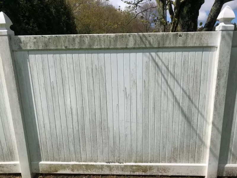 Close-up View Of Dirty Fence — Homer City, PA — Awesome Exteriors Pressure Washing LLC