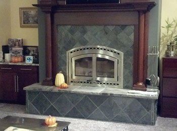 Custom Fireplace — Tiled Fireplace in Olympia, WA