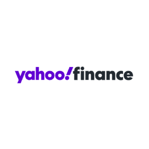 Yahoo! Finance logo with purple “yahoo!” and black “finance” on a white background.