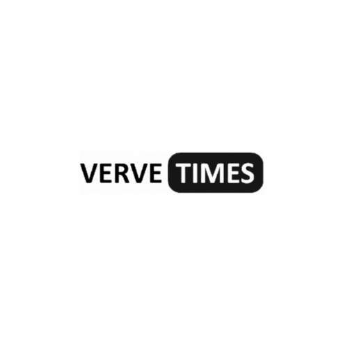 Logo for Verve Times: black text 