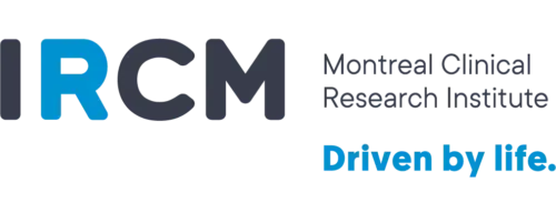 Logo for the Montreal Clinical Research Institute (IRCM) with the tagline "Driven by life."