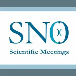 A logo for SNO Scientific Meetings featuring the blue letters 