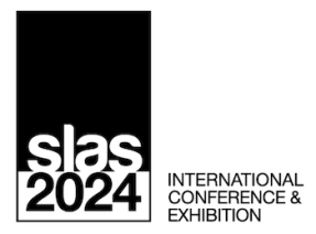 The SLAS 2024 International Conference & Exhibition logo in black and white.