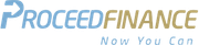 A logo for proceed finance that says now you can