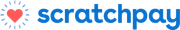 A logo for scratchpay with a heart in the middle