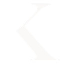 A white letter k on a white background.