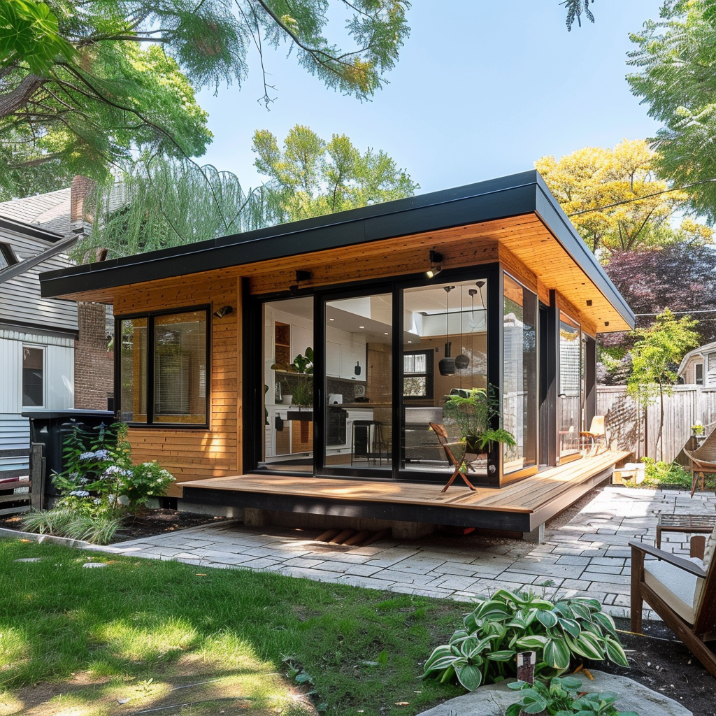 Modern Additional Dwelling Unit with window walls