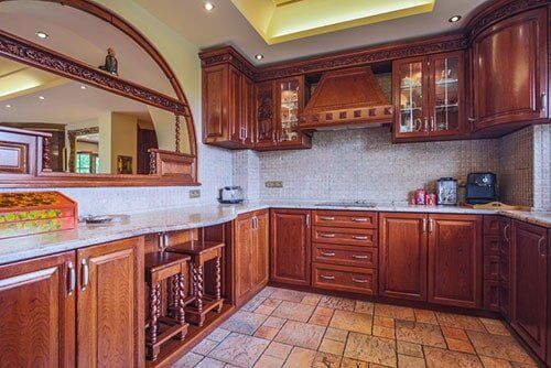 Spacious wooden kitchen interior - Metal & Wood Refinishing in Azusa, CA