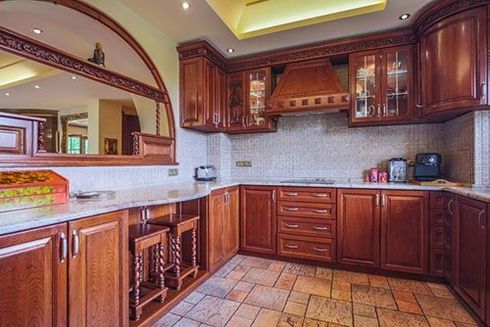 Spacious wooden kitchen interior - Metal & Wood Refinishing in Azusa, CA