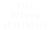 Pine Meadow Apartments logo in white