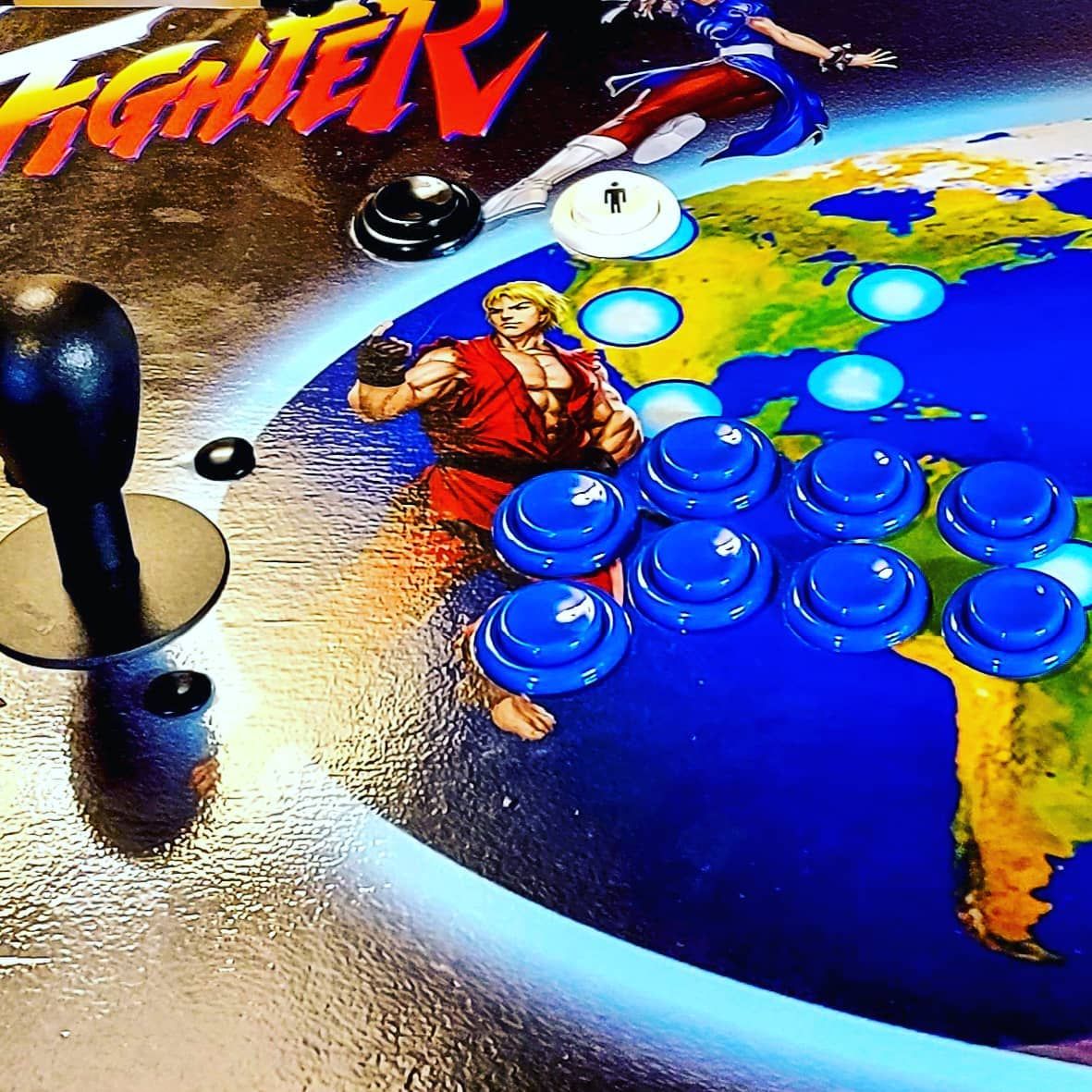 G&G Arcade Custom Cabinets | a video game controller with a picture of ken on it