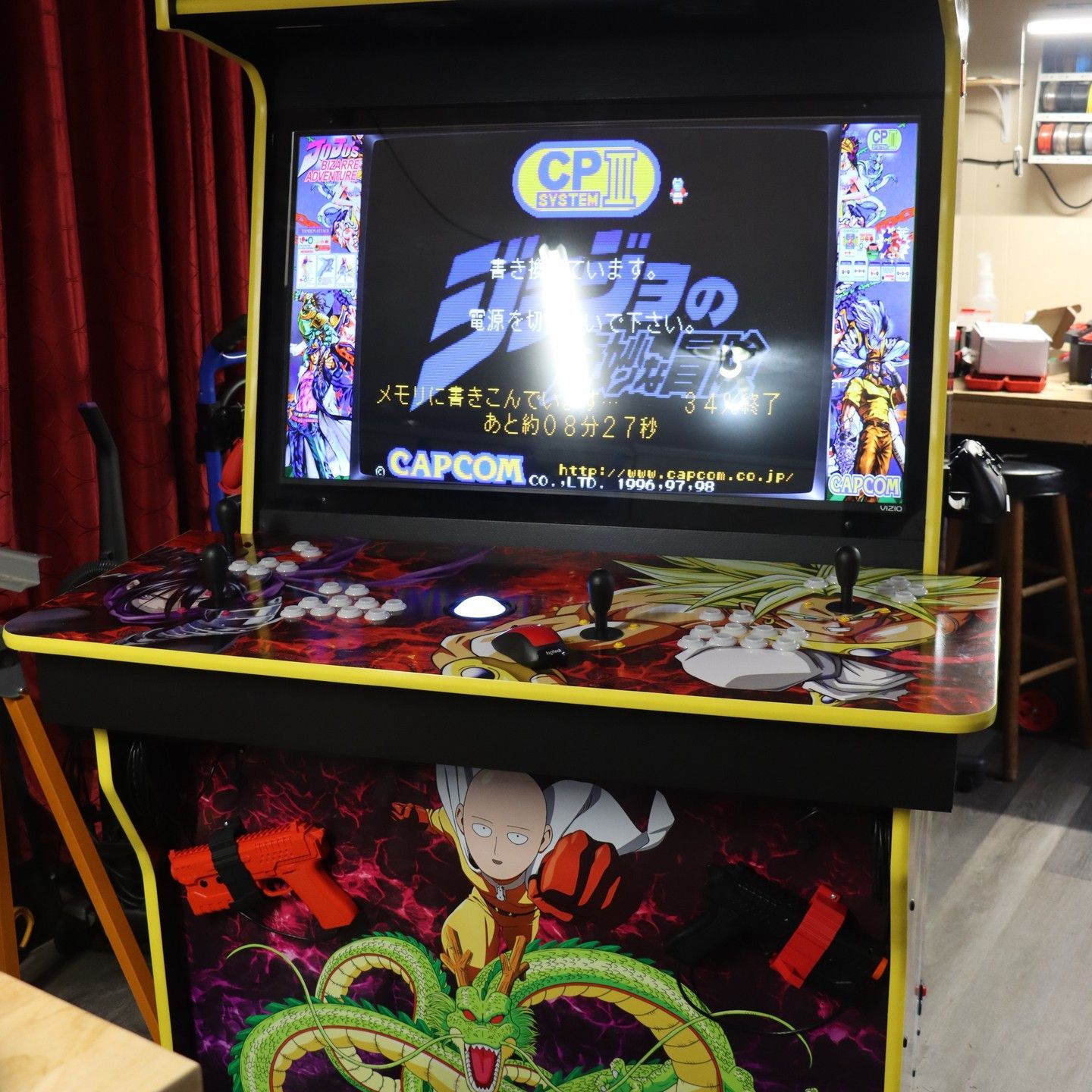G&G Arcade Custom Cabinets | a video game called jojo 's bizarre adventure is being played
