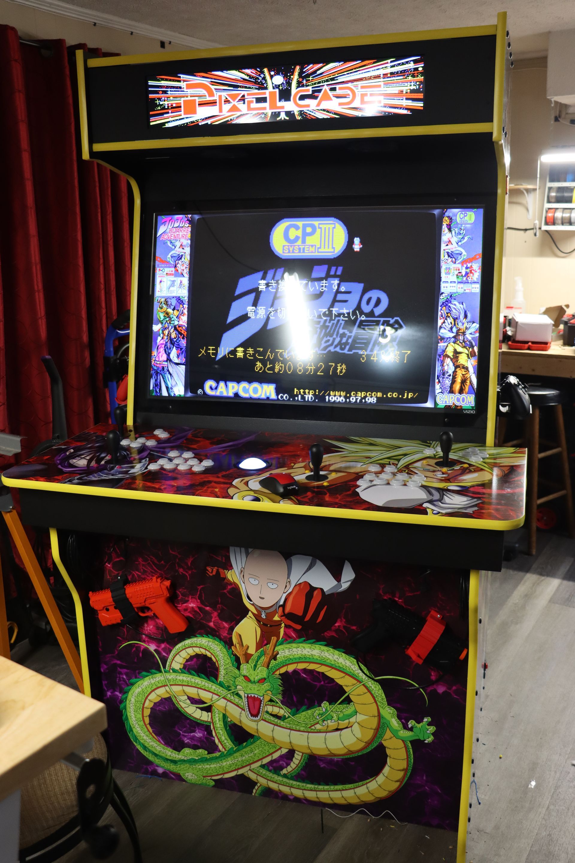 A video game called jojo 's bizarre adventure is being played