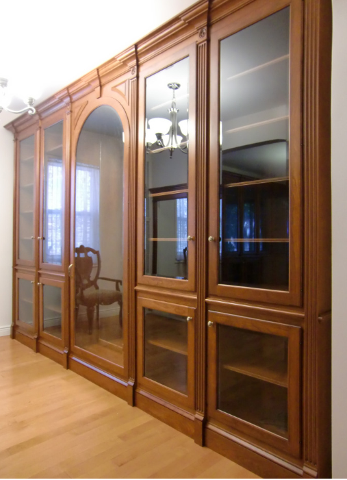 Cherry Glass-fronted Bookcases - Jackson Heights, NJ