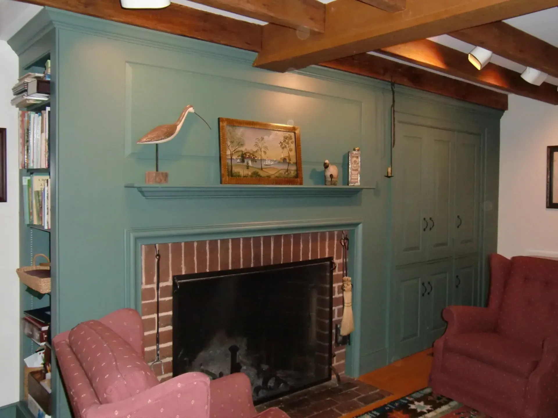 Colonial style fireplace and paneling, Bryn Athyn, PA